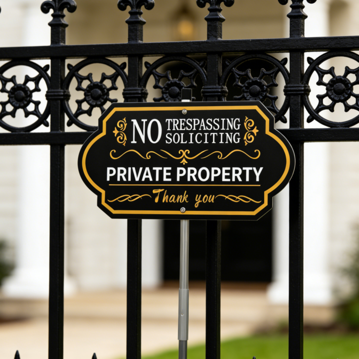 Heavy-Duty No Soliciting Sign
