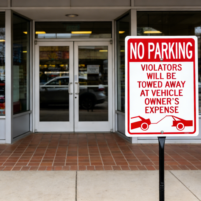 T&R Large No Parking Signs Private Property Signs