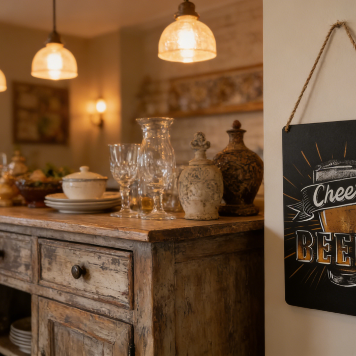 Vintage Metal Bar Signs