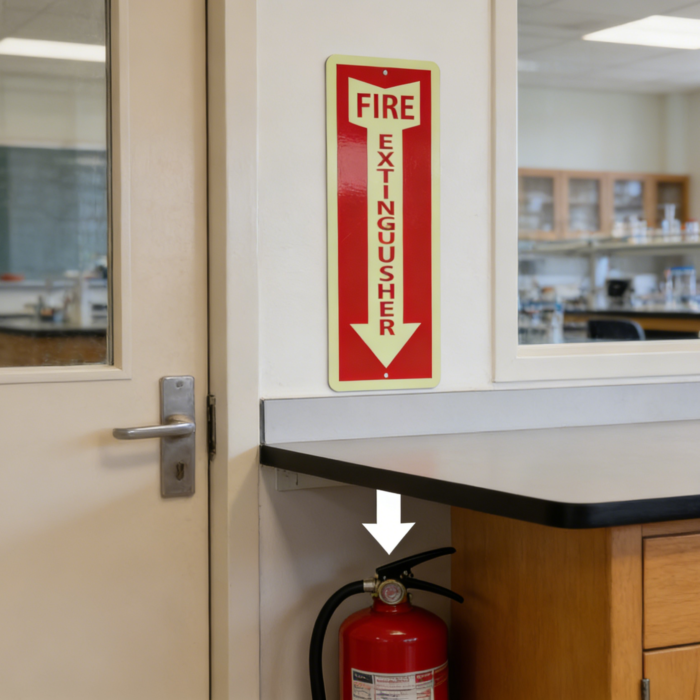 Fire Extinguisher Glow in the Dark Signs