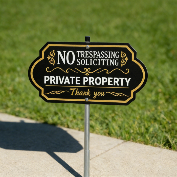 Heavy-Duty No Soliciting Sign