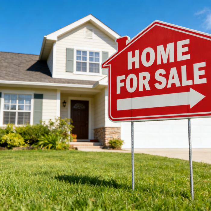 Home For Sale Sign with Stakes